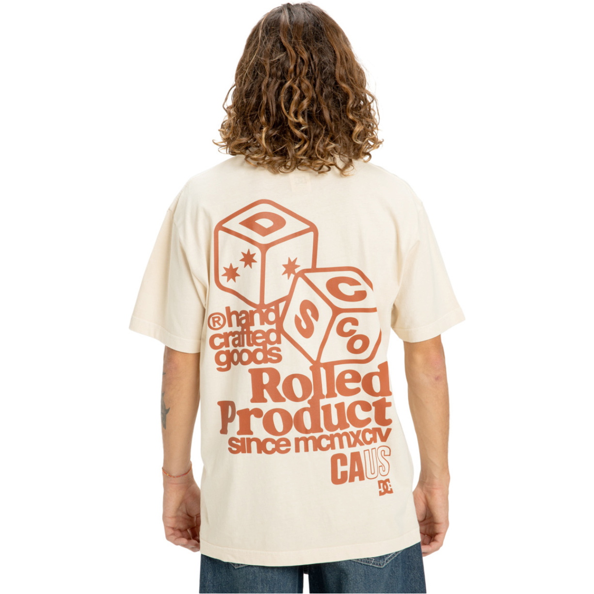 2026 DC Shoes High Rollin Tee EDYZT04367 - Oatmeal